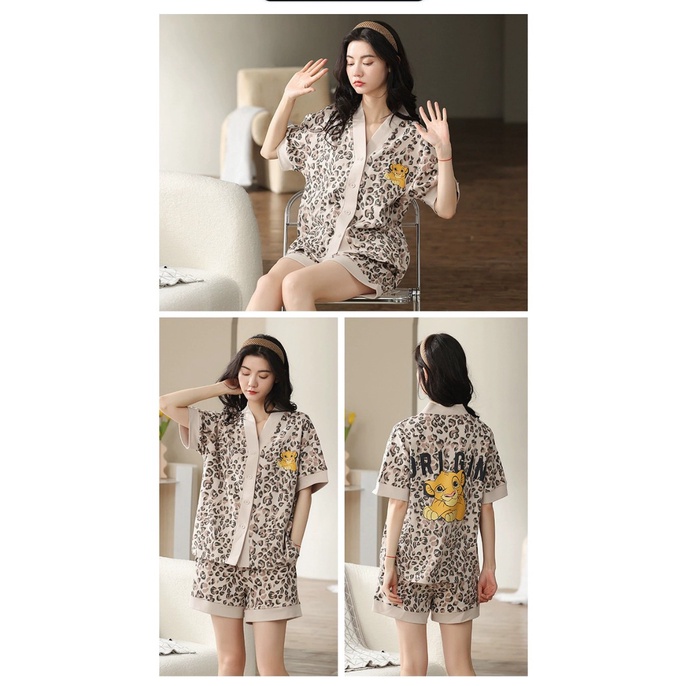 Bộ ngủ pyjama, bộ mặc nhà quần đùi áo cộc tay chất cotton nhẹ cao cấp Havana FB10