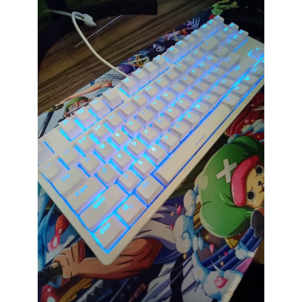 Bàn phím cơ EK EDRA387 ICE WHITE HOTSWAP CŨ blue switch