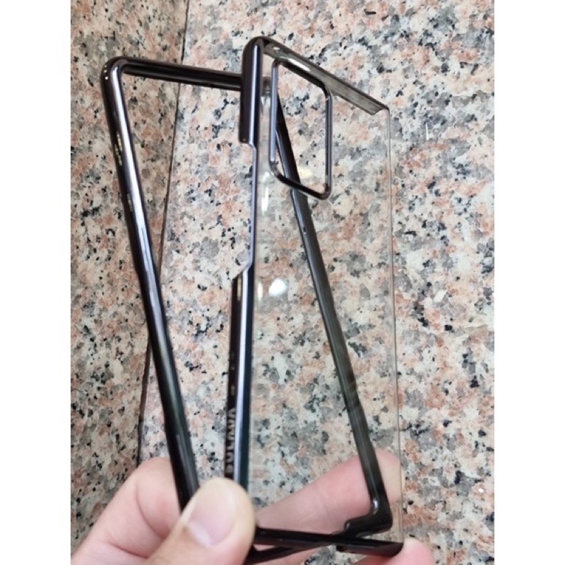 Ốp lưng Sulada trong viền màu cho Samsung Z Fold 2 5G mỏng nhẹ ôm máy không ố màu