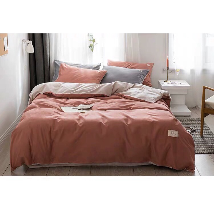 Drap bọc chăn ga cotton TiCi màu mới, chăn trần bông sẵn