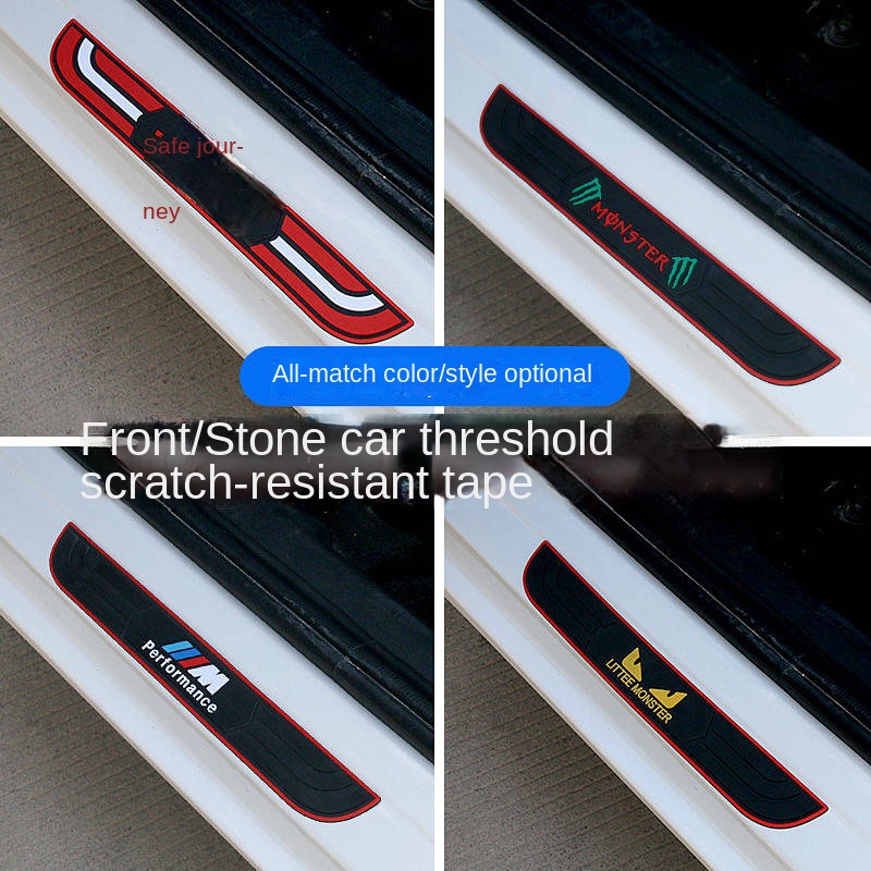 Car Universal Threshold Bar Anti-Stepping Sticker Door Protection Bar Bumper Welcome Pedal Modification Rear Box Protective Strip car accessories qrk3