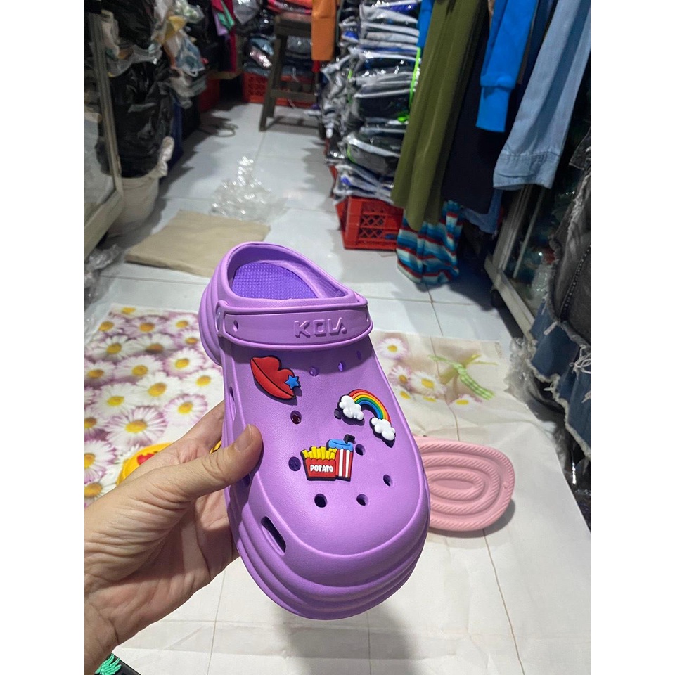 DÉP SỤC NHỰA ĐẾ CAO NỮ NHIỀU MÀU KÈM 6 STICK SIZE 36-40