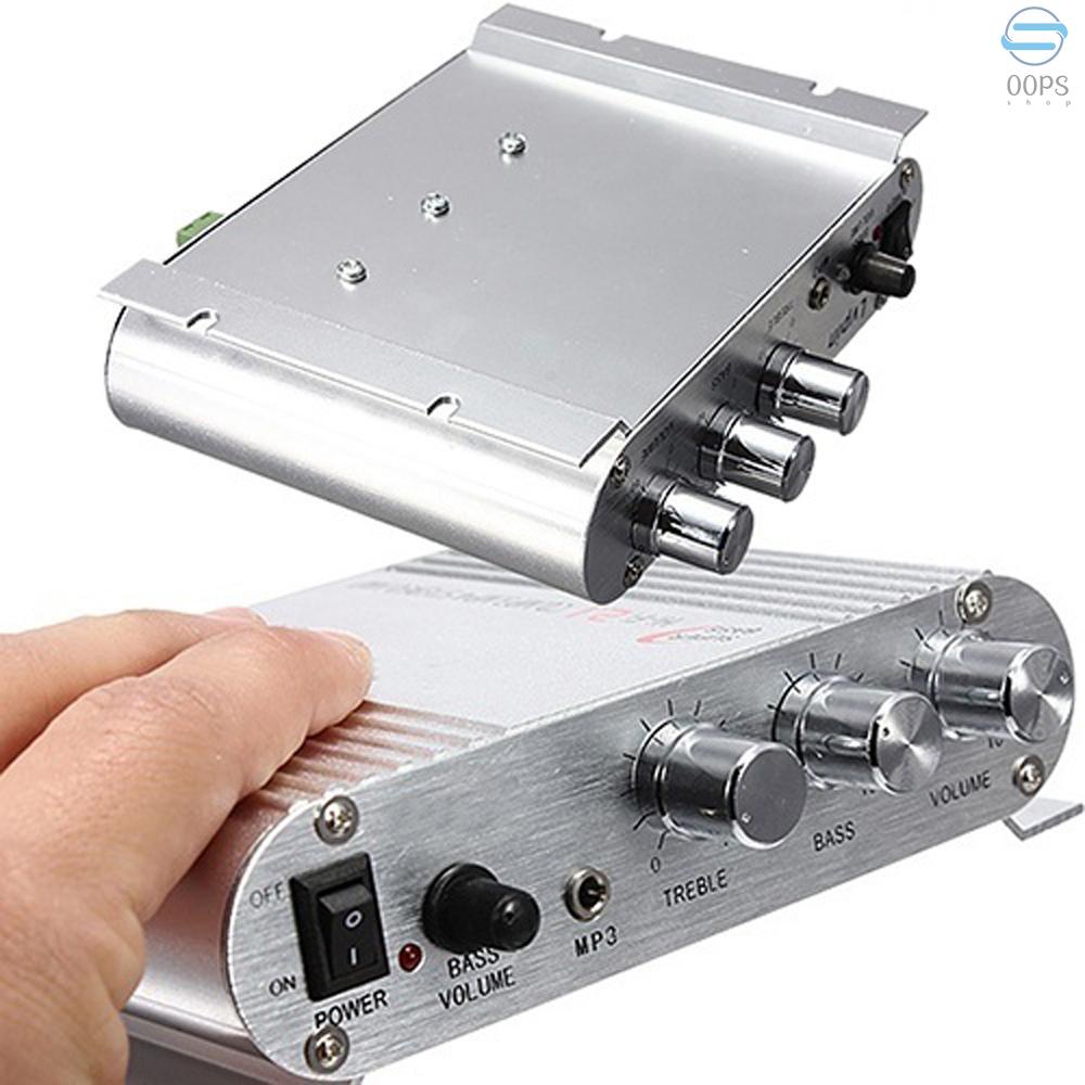 Loa Khuếch Đại Âm Thanh 3 Kênh Mega Bass Kèm Điện Thoại PC DVD Player MP3 MP4 Siêu Trầm Nhỏ Gọn Cho Xe Hơi