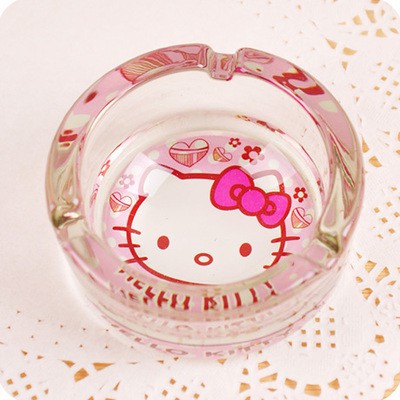 Dễ Thương Gạt Tàn Thuốc Thủy Tinh Hình Hello Kitty Sáng Tạo