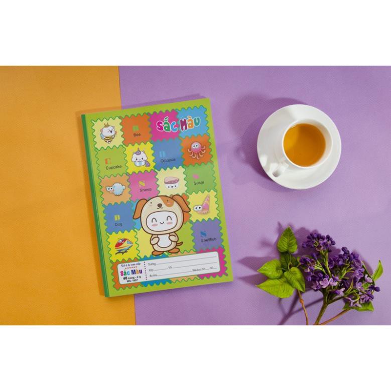 Lốc 10 quyển Vở ô ly Cao cấp 6 Sao - Sắc Màu - Hải Tiến