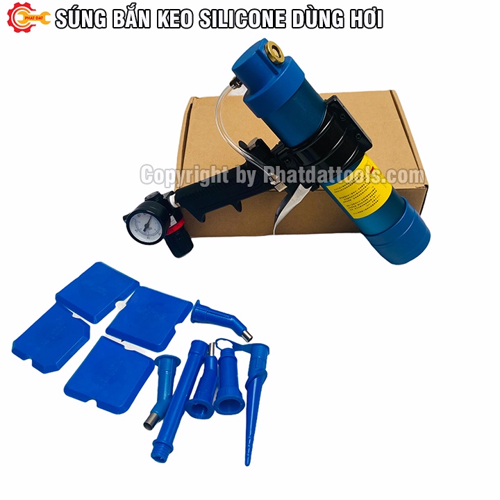 Súng Bắn Keo Silicone Dùng Hơi-Máy bắn keo Silicone khí nén