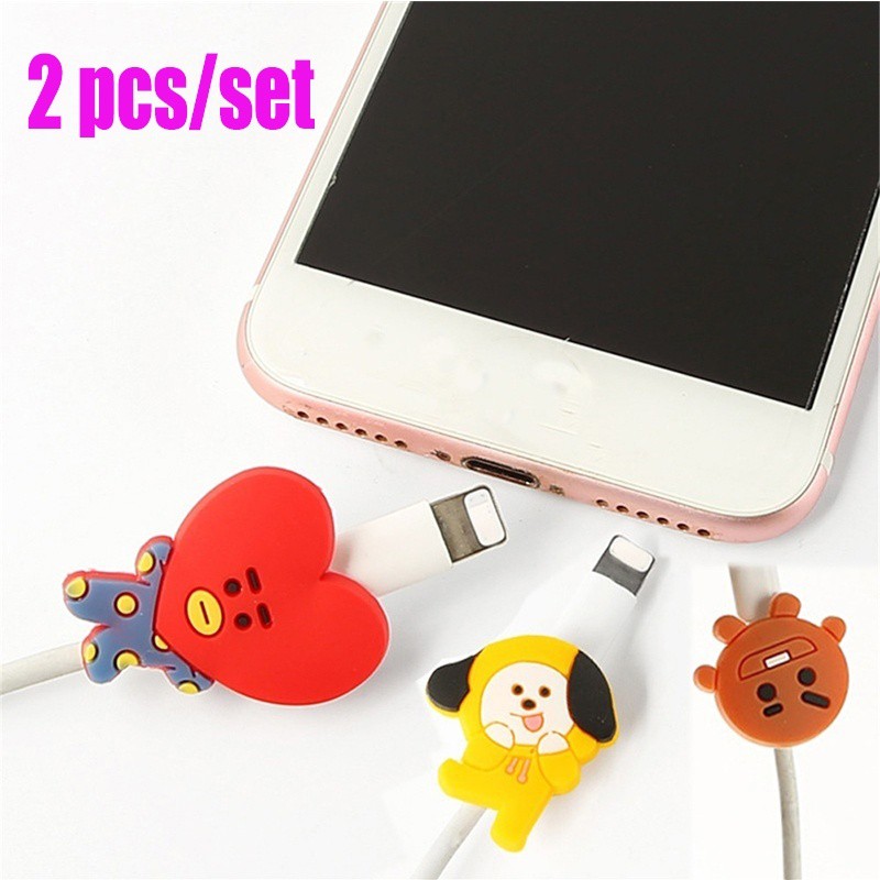 Phụ Kiện Bảo Vệ Dây Cáp Sạc Điện Thoại Hình BT21 BTS