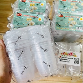 Bộ 20 Khuôn Bánh Flan Tròn + Nắp - HPB83