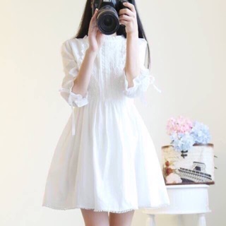 Đầm babydoll phối ren kèm ảnh thật