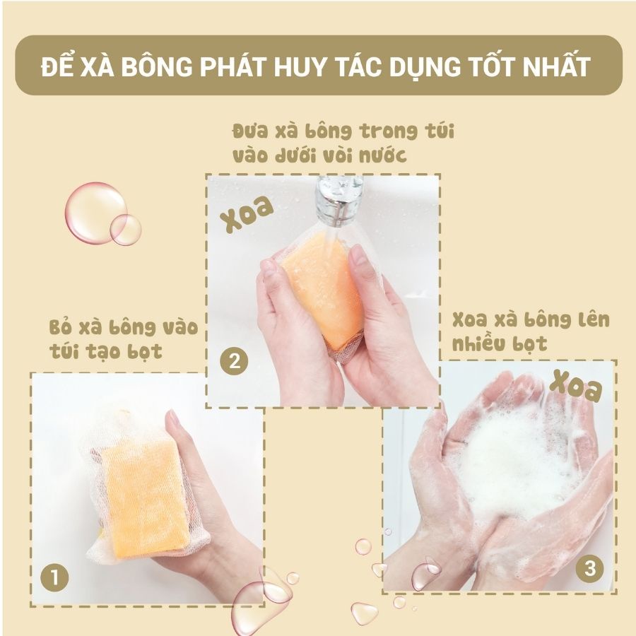 Combo 5 Xà Bông Nghệ MELA Thiên Nhiên Làm Sạch Sáng Mịn Body Tẩy Da Chết 100g - ML27