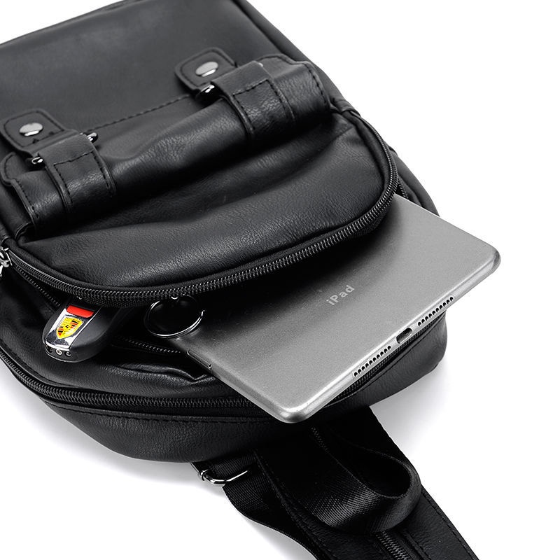 Túi Da PU Mềm Mini Đa Năng Đeo Chéo Vai Thời Trang Tiện Dụng Cho Nam Và Nữ