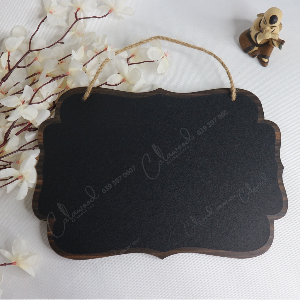 Bảng đen viết phấn bằng gỗ xóa siêu sạch dùng trang trí viết menu note quán cửa hàng...