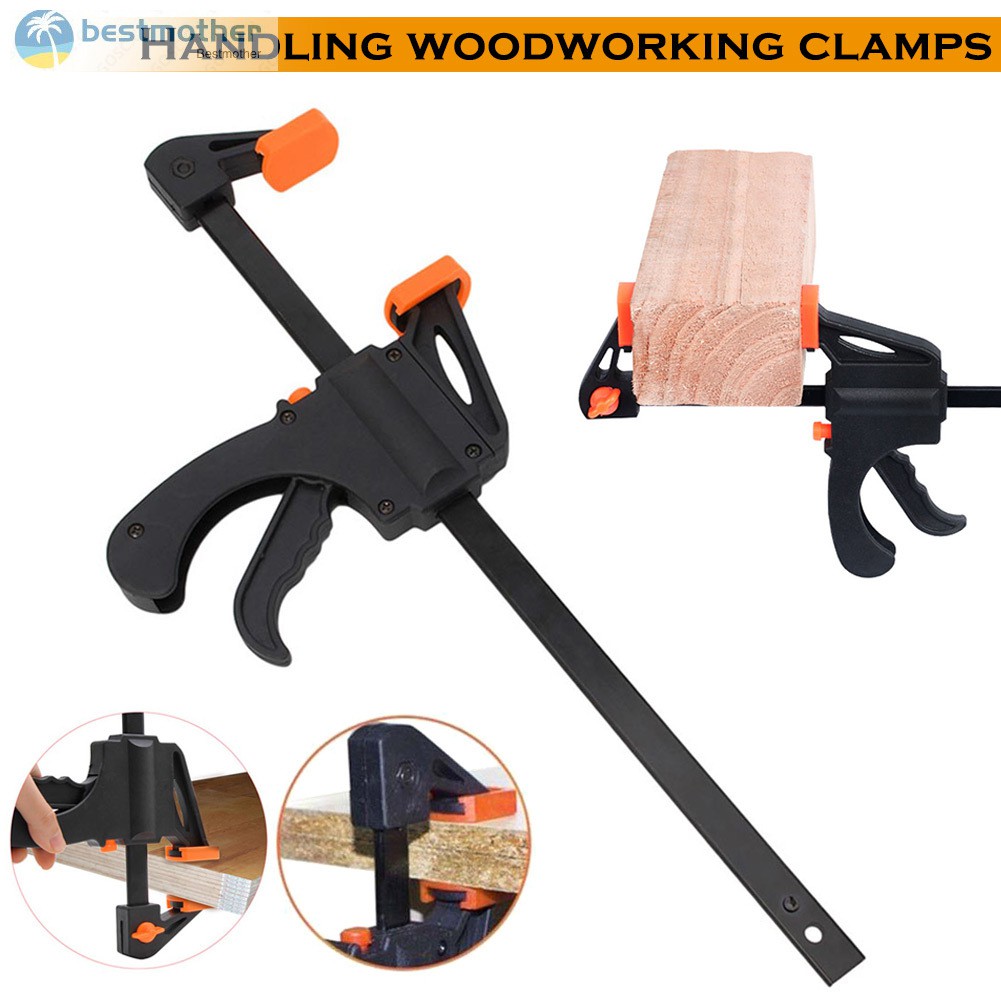 Kẹp chữ F 4/ 6/ 8/ 10 inch hỗ trợ gia công vật liệu gỗ