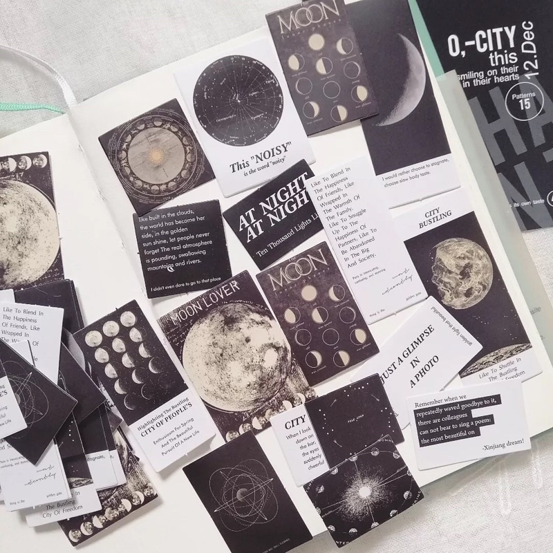 Set 15 sticker The City dùng trang trí bullet journal - ginandtonic