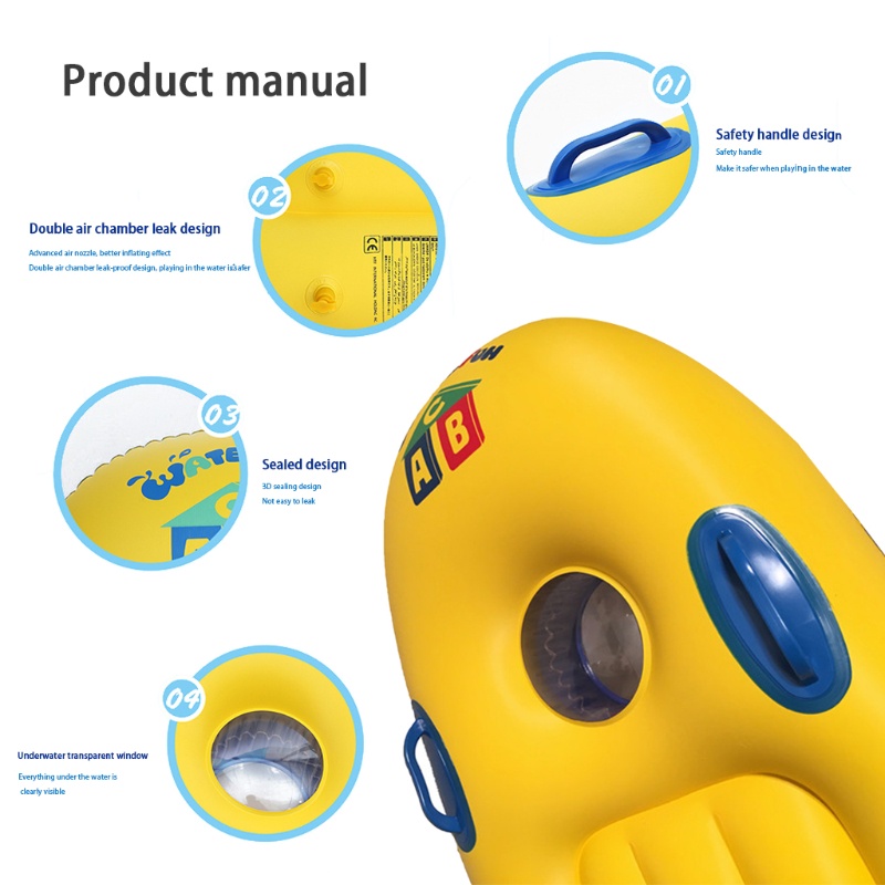 Phao Bơi Bơm Hơi Dày Dặn Có Thể Gấp Gọn Tiện Dụng Cho Gia Đình / Bữa Tiệc