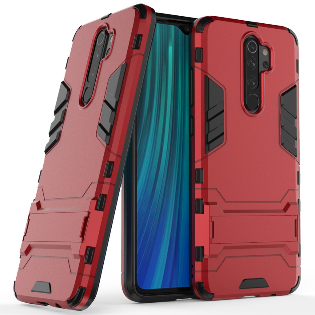 Xiaomi Redmi Note 8 Pro note8pro Redmi Note 9s note9s -Ốp lưng chống sốc Iron Man cao cấp, chân chống lưng máy tiện lợi.