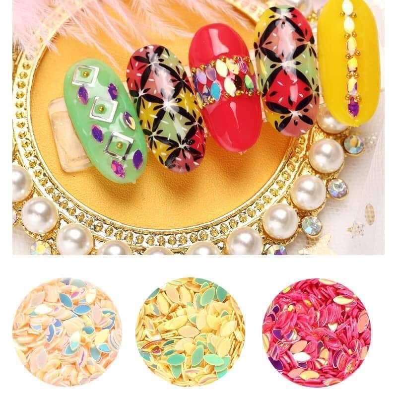 set nhũ hạt , nhũ lấp lánh phong cách Hàn Quốc ,nhũ tráng trí móng ,nhũ nail
