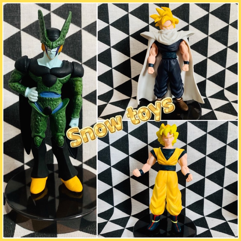 Mô hình Dragon Ball - Trunks Vegeta Chiaotzu Cell Picclo Goku Frieza Krillin Android 20 Broly Fide - Đế đen -Cao 12~13cm