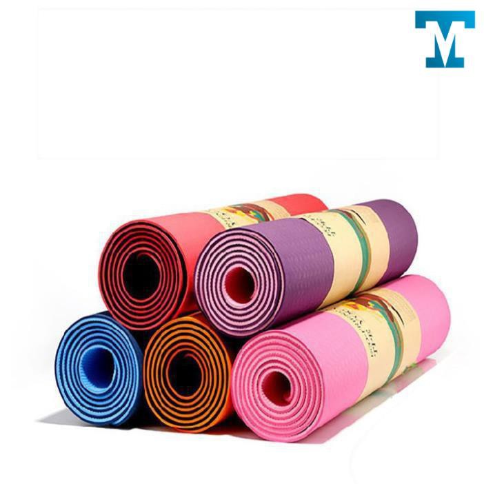 HÀNG XỊN  THẢM TẬP YOGA TPE 2 LỚP DÀY 6MM