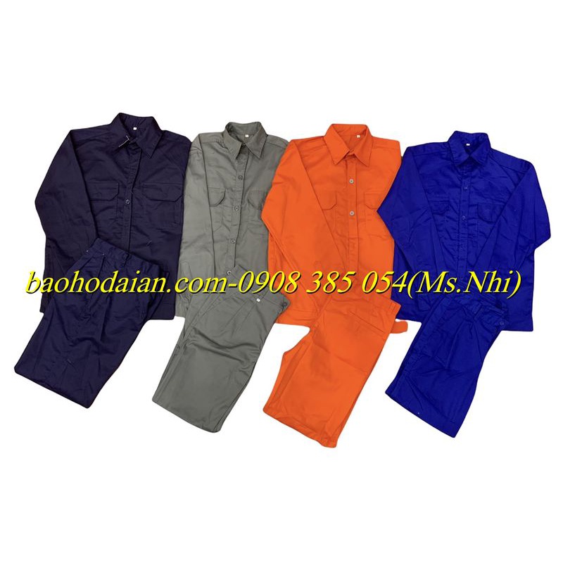 Quần Áo Công Nhân Vải Kaki 65/35 Dài Tay