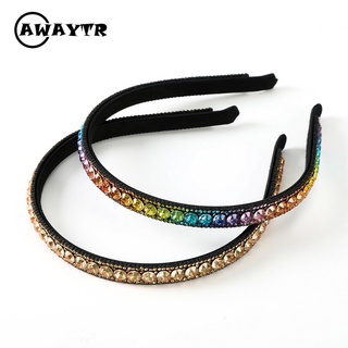 Băng Đô Cài Tóc Mỏng Đính Đá Bezel Hàng Mới Dành Cho Bạn Nữ