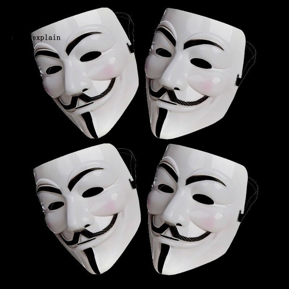 Mặt nạ hacker vô danh V for Vendetta đạo cụ tiệc Halloween