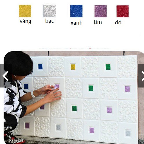 Xốp dán tường 3d kt 70x70 cm sẵn keo bóc dán , chống ẩm mốc | BigBuy360 - bigbuy360.vn