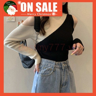 【Ready stock】Áo Kiểu Tay Dài Trễ Vai Quyến Rũ Thời Trang Cho Nữ
