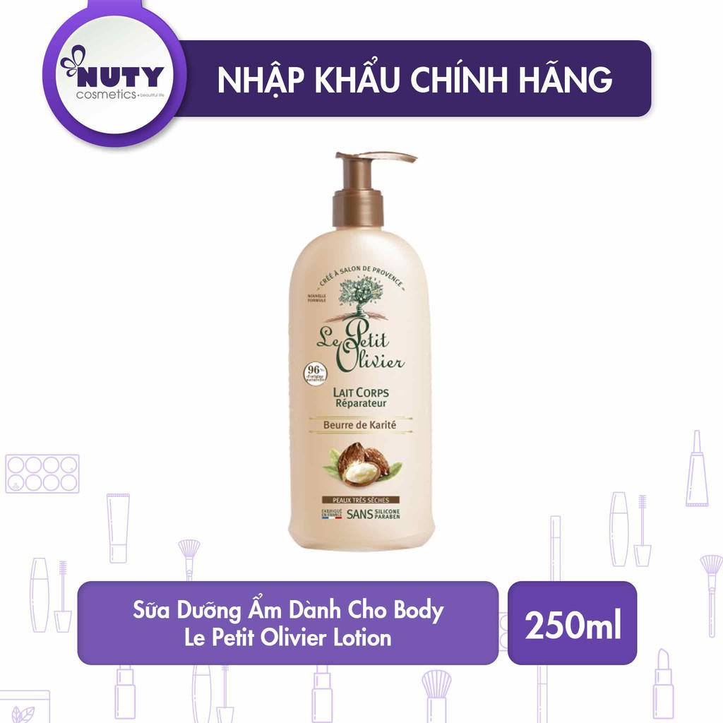 DƯỠNG THỂ TÁI TẠO DA, DƯỠNG ẨM MỊN DA LE PETIT OLIVIER 250ML CHÍNH HÃNG - 7506