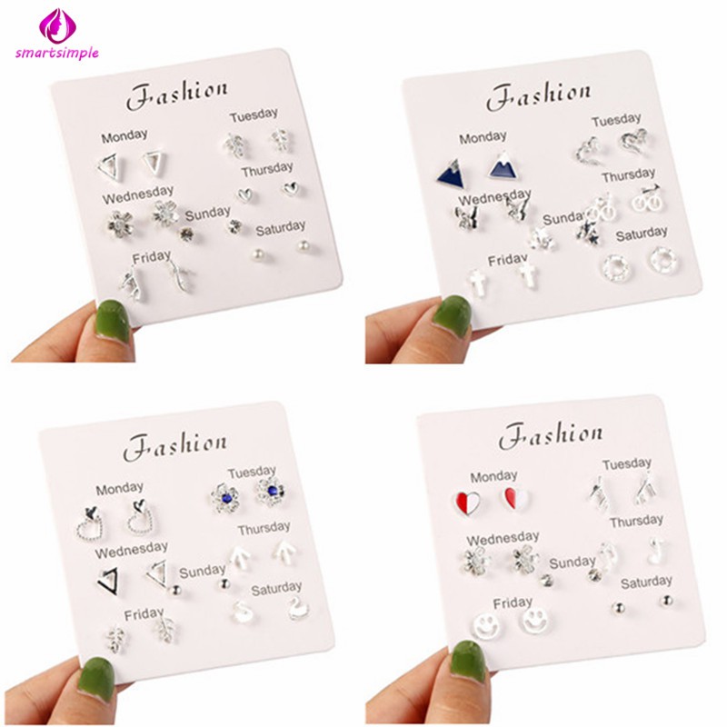 Set 7 Đôi Bông Tai Thời Trang Nữ