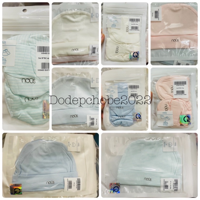 (CHÍNH HÃNG) Phụ Kiện Cho Bé Sơ Sinh - Bao Tay Nous - Bao Chân Nous - Mũ Nous (Size Sơ sinh Newborn)