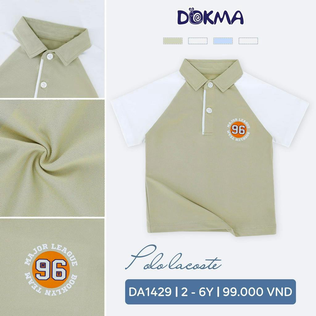 Áo polo cộc tay Dokma cho bé trai 2-6Y