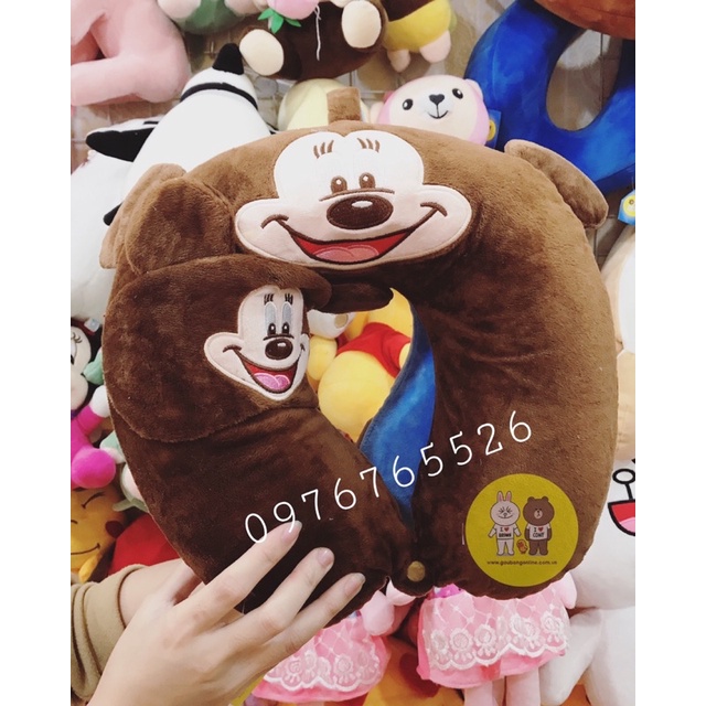 Gối Chữ U - Gối Cổ Kèm Bịt Mắt Chất Liệu Cao Su Non Cao Cấp - Xưởng Gấu Bông Việt Nam