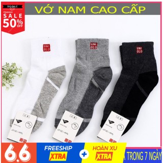 [Combo 5] Tất nam cổ trung Uni chống hôi chân, chất dày dặn, 3 màu xám đen trắng.
