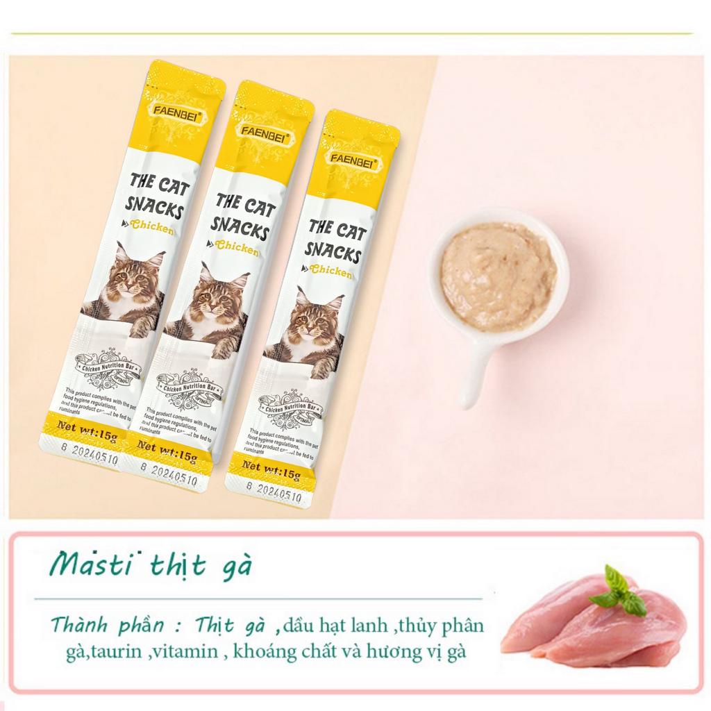 Súp thưởng cho mèo Masti vị cá tuyết lạnh thơm ngon bổ dưỡng giàu taurine thanh 15gr