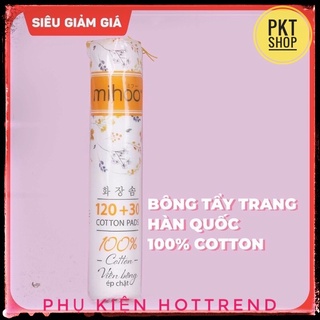 [ HÀNG SẴN ] Bông tẩy trang Mihoo Hàn Quốc Chính Hãng, 100% Cotton tự nhiên, 150 miếng mềm mại