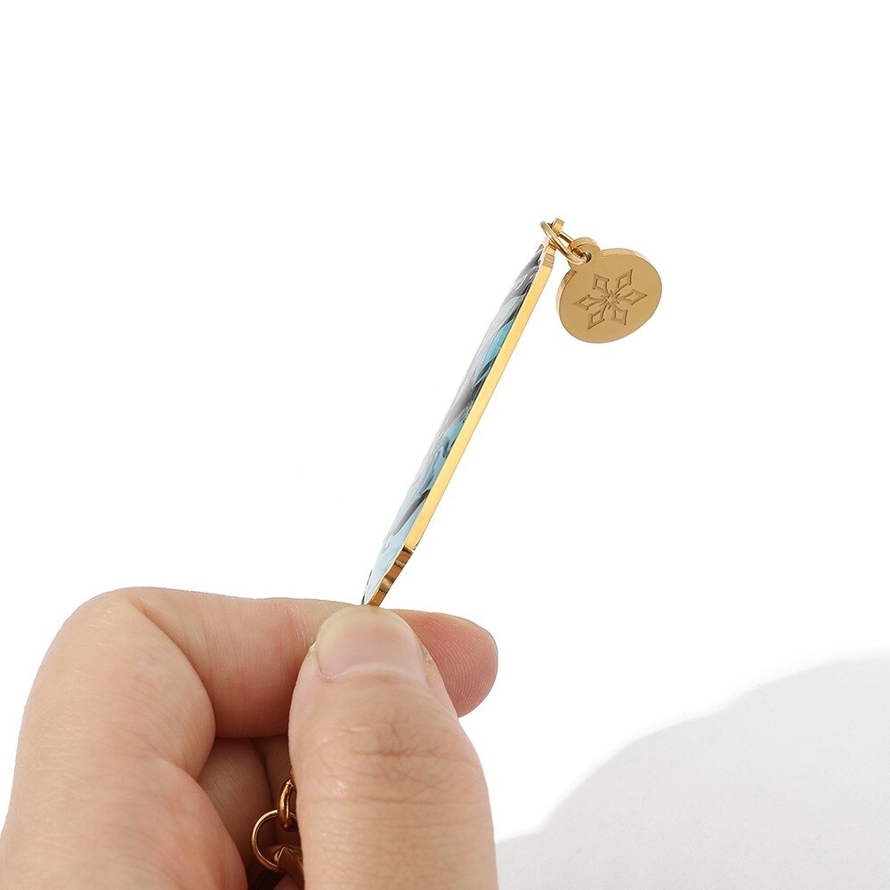 Móc khóa nhân vật Game Genshin Impact thẻ bài kim loại Yae Miko Ayaka Venti Xiao Ei Yelan Zhongli Kazuha - GSK168