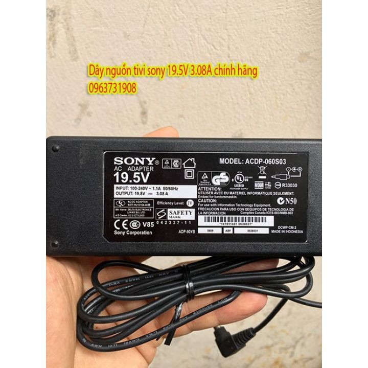 DÂY NGUỒN TIVI SONY 19.5V-3.08A CHÍNH HÃNG