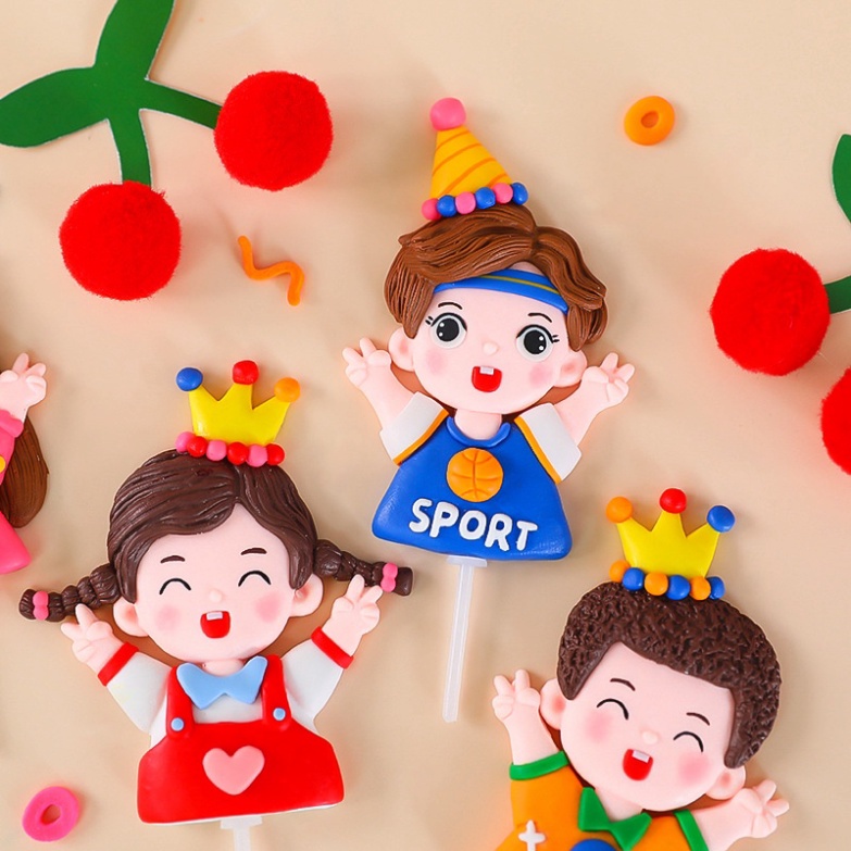 trang trí bánh [FREESHIP❤️] tượng silicon CHỦ ĐỀ THANH THIẾU NIÊN &amp; THIẾU NHI