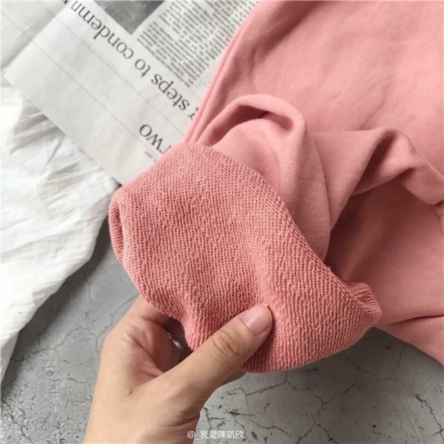 Áo hoodie nỉ dài tay trơn nam nữ 🍒FREESHIP🍒 áo đông xuân dáng rộng unisex đen trắng hồng xanh