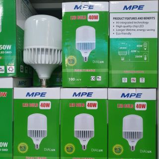 Bóng đèn LED MPE 40W chính hãng đèn led siêu sáng bầu nhôm ánh sáng trắng bảo hành 2 năm