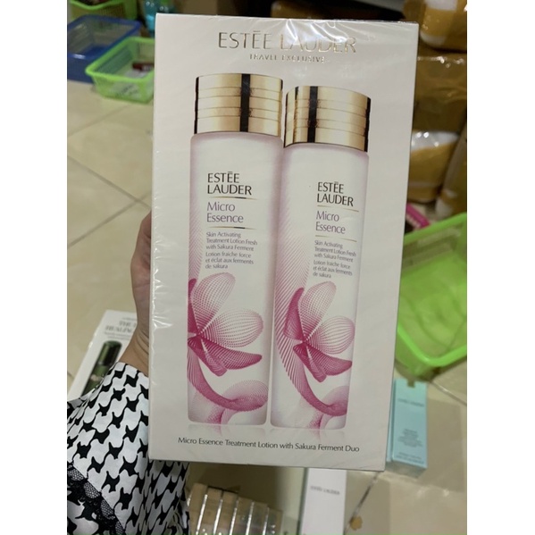 Set Bộ 2 Nước Thần Estee Lauder Micro Essence Limited hoa anh đào