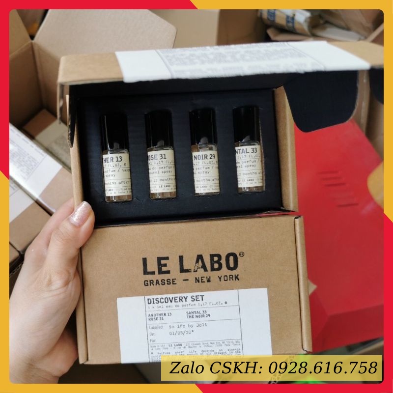 Set Nước Hoa mini 4 chai Le Labo 5ml La Lebo 13, 22, 29, 33 Cực Sang