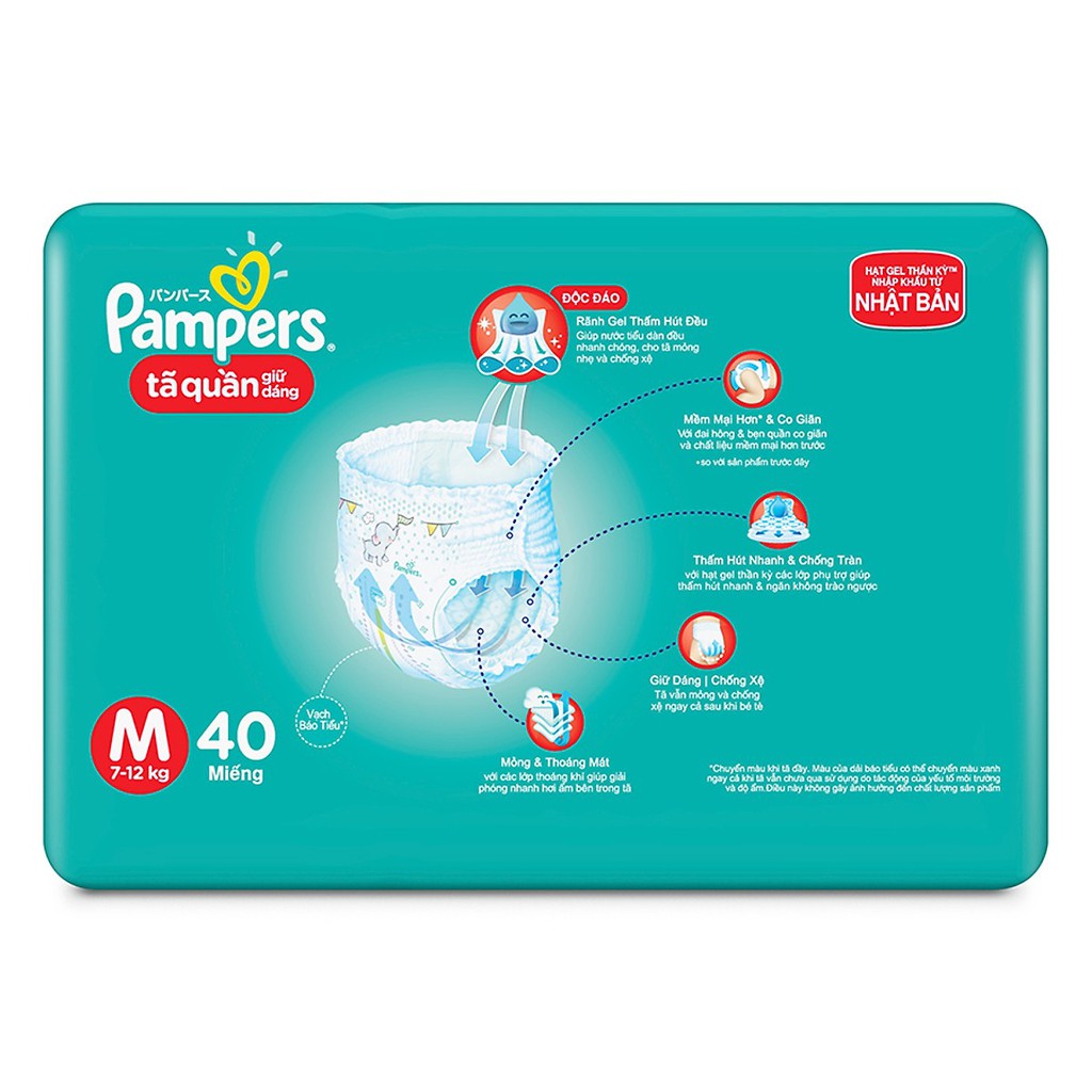 Tã quần Pamper M40 giữ dáng