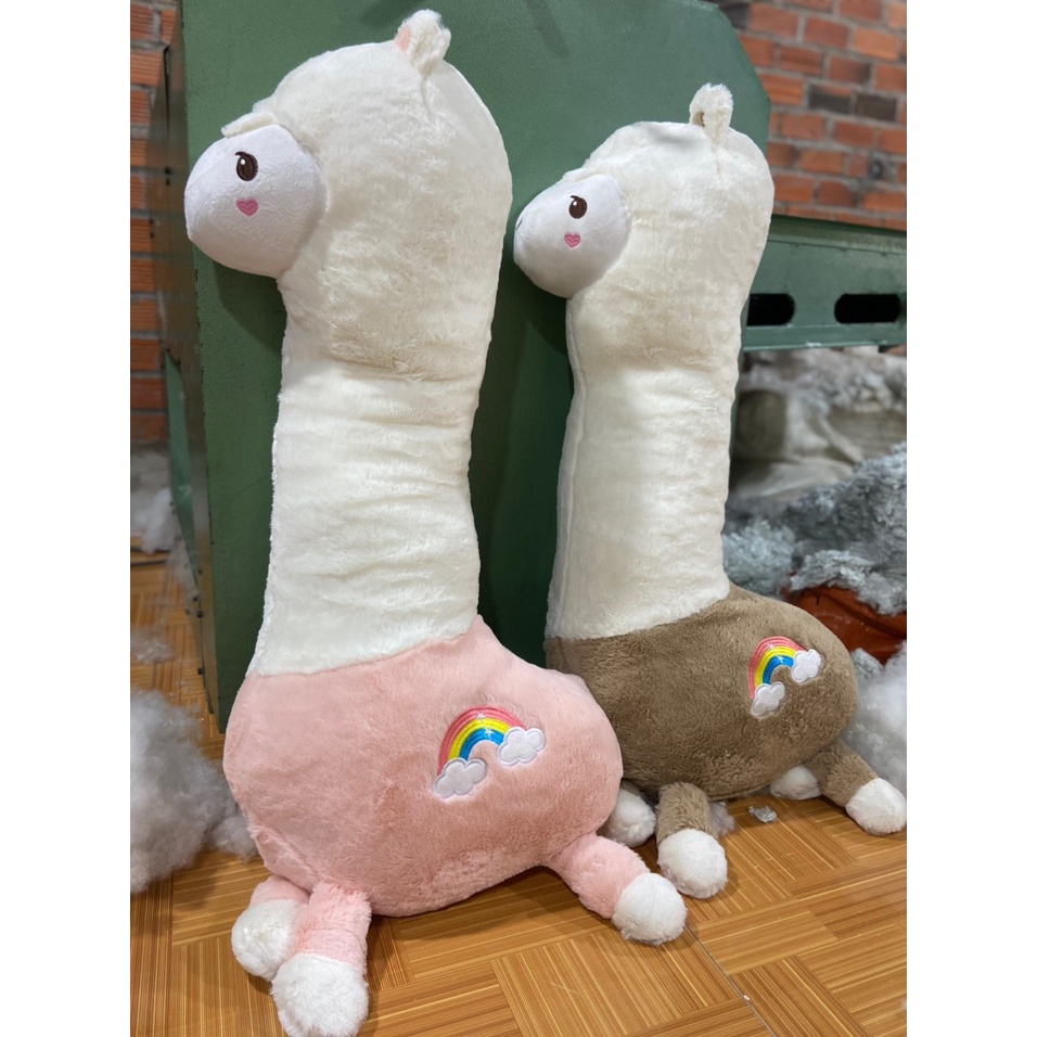 Gấu Bông Con Lạc Đà Alpaca Thêu Cầu Vồng Dễ Thương SALOME tp HCM Có Khóa Kéo