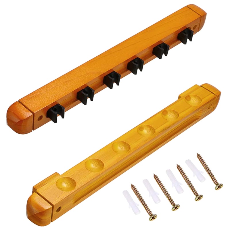 Giá Gỗ 6 Kẹp Gắn Tường Treo Cây Cơ Bi Da Chuyên Dụng