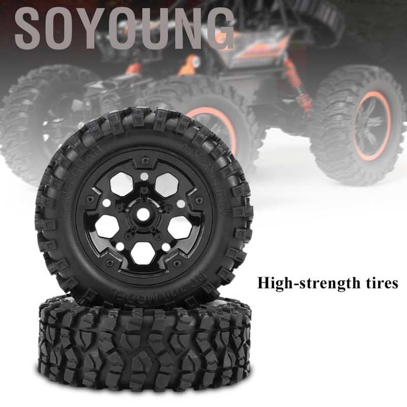 RC JEEP Set 2 Bánh Xe Cao Su Cho Mô Hình Xe Đồ Chơi Hg P402 / P601 Tỉ Lệ 1: 10