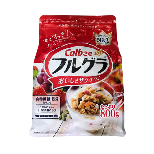 Ngũ cốc Calbee Ăn Kiêng Giảm Cân Nhật Bản mix sữa chua hoa quả trái cây dùng ăn sáng ( 800G )