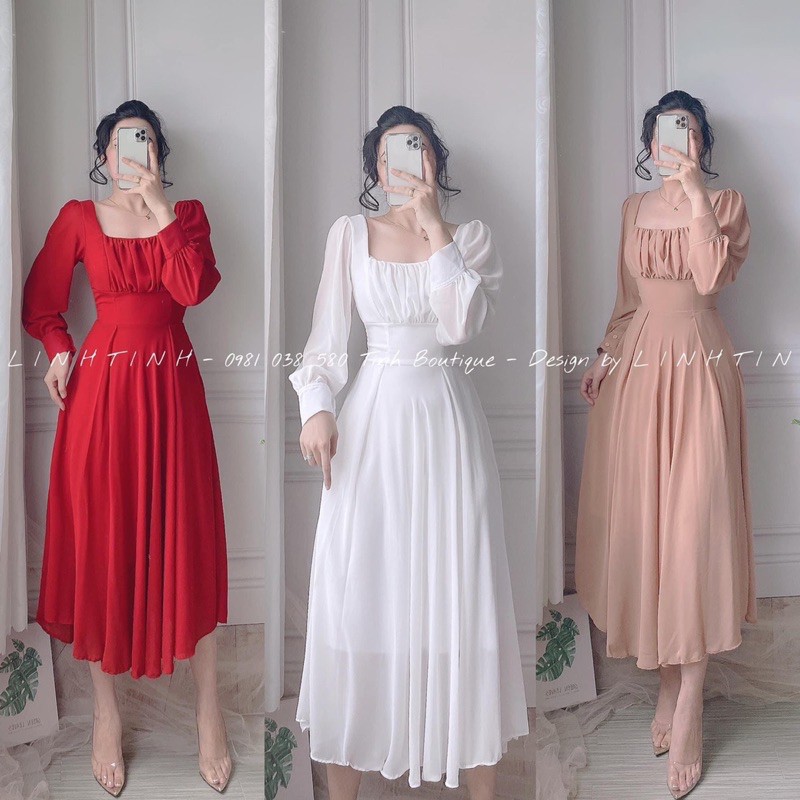 Đầm maxi voan tay dài dáng xoè , Đầm váy maxi đi chơi du lịch cao cấp | BigBuy360 - bigbuy360.vn