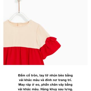 Váy Zara đỏ tay bồng (ảnh thật cuối)